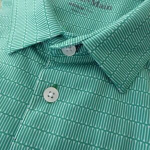 Mizzen+Main Green Striped Polo Shirt 2/$30